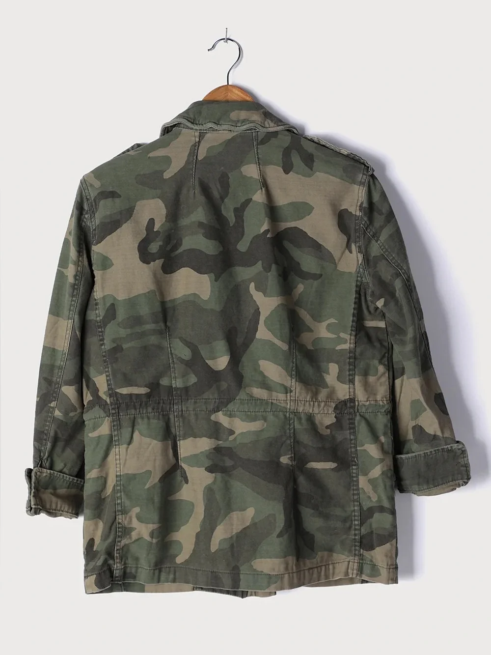 Free People Not Your Brother's Green Camo Print Surplus Jacket